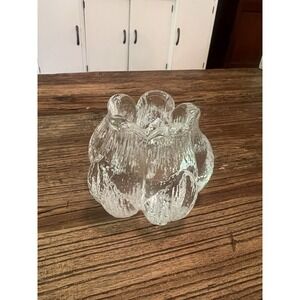 Kosta Boda Crystal VOTIVE Candle Holder ROSEBUD Rosenknopp MATS JONASSON SWEDEN
